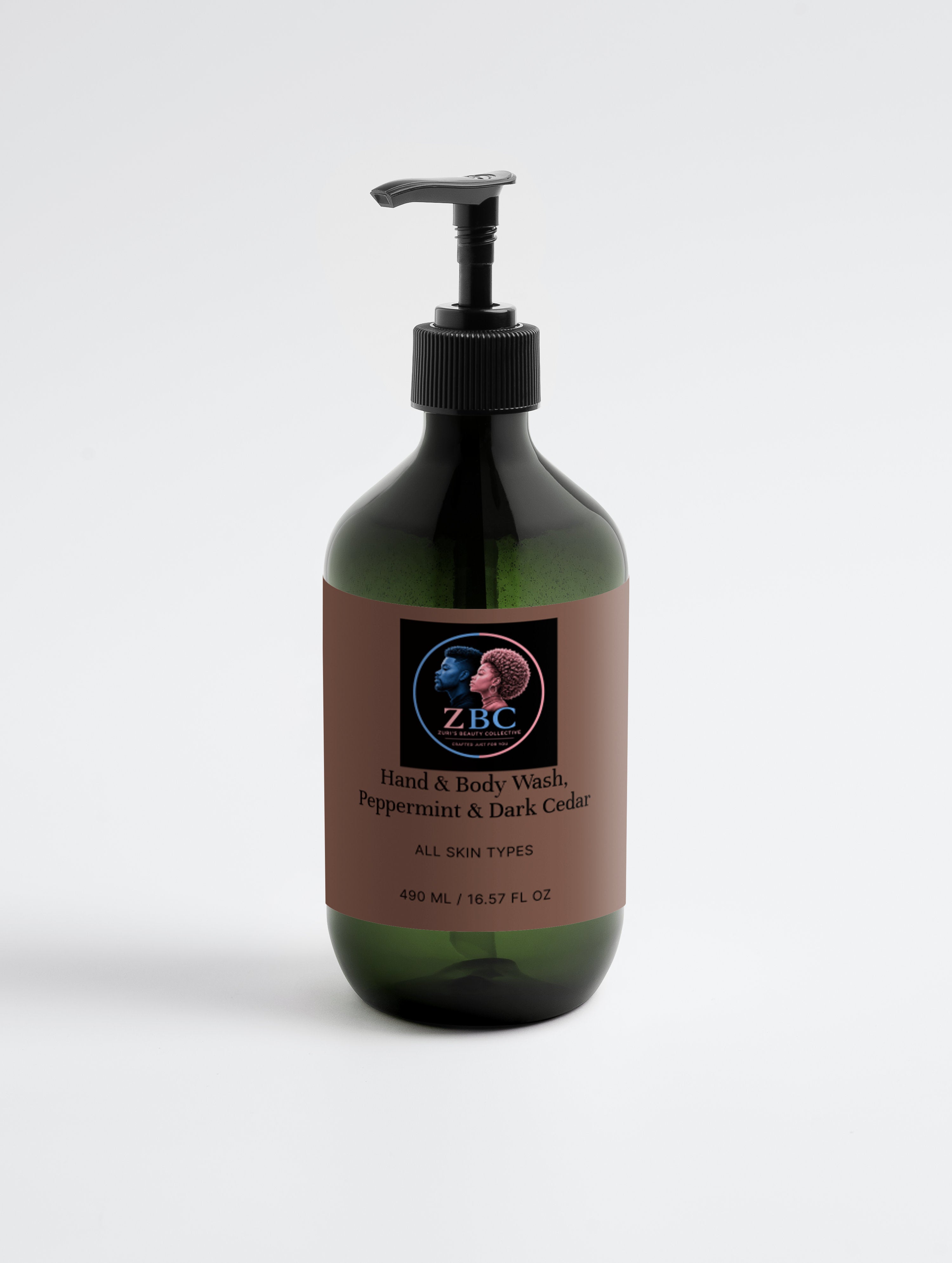 Hand & Body Wash, Peppermint & Dark Cedar